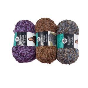3 full skeins Loops & Threads Country Loom yarn Nobility, Landscape, Regal Earth